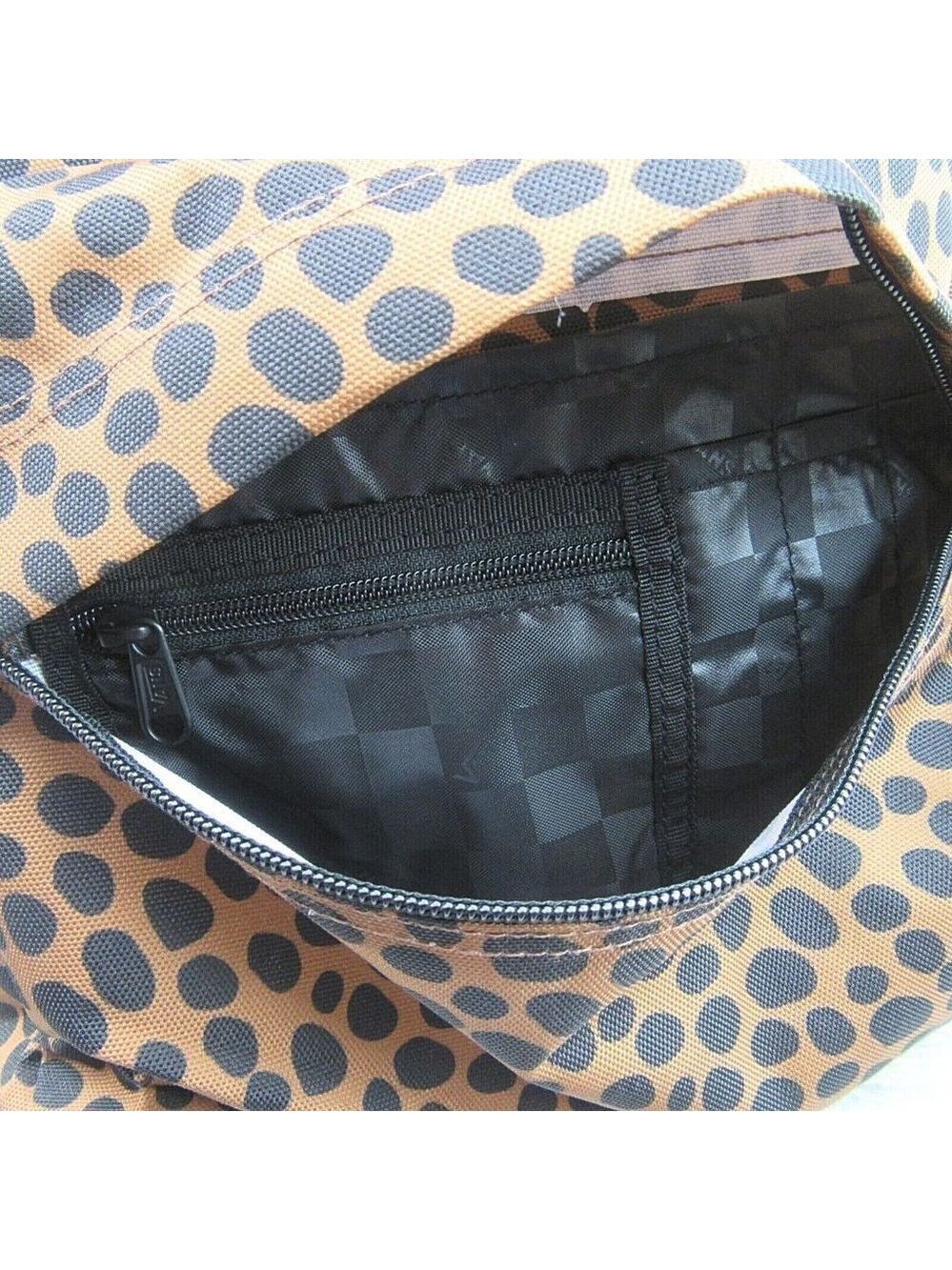 Vans Old Skool H20 Backpack School Travel Bag 22L Brown Black Animal Print NEW - Picture 4 of 12